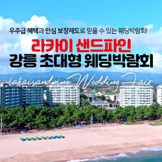 라카이 샌드파인 강릉 웨딩박람회 행사 이미지